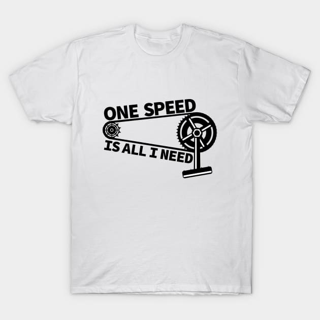 Single Speed Bicycle T-Shirt by mailboxdisco